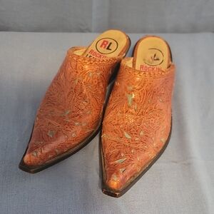 Rockin Leather Women's Tan Mules